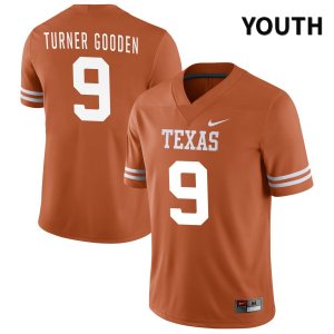 Texas Longhorns Youth #9 Larry Turner Gooden Authentic Orange NIL 2022 College Football Jersey RCV06P2K